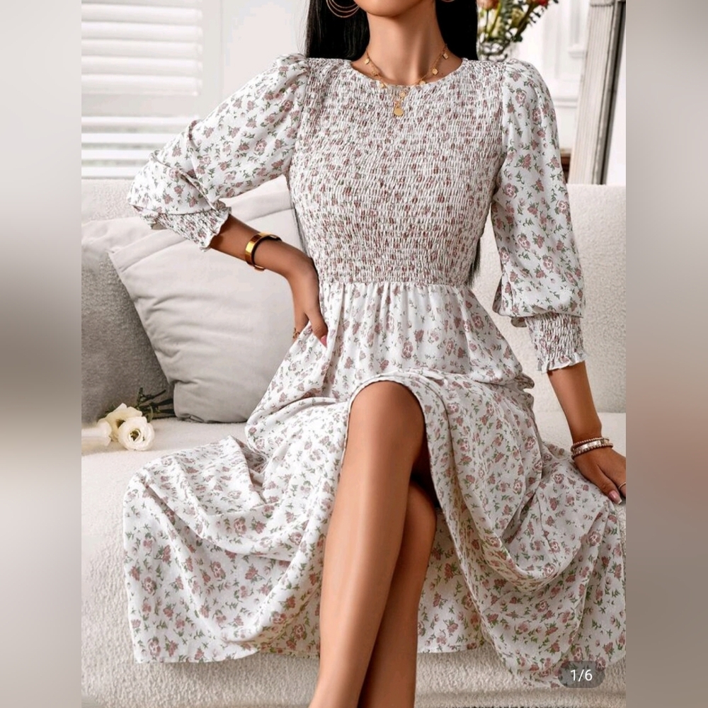 Floral Smocked Maxi Dress